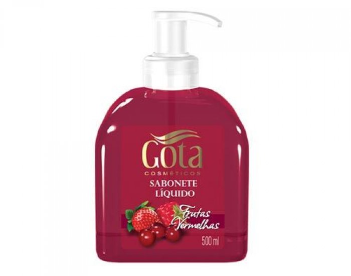 SABONETE LIQ GOTA FRUT VERM 6X500ML