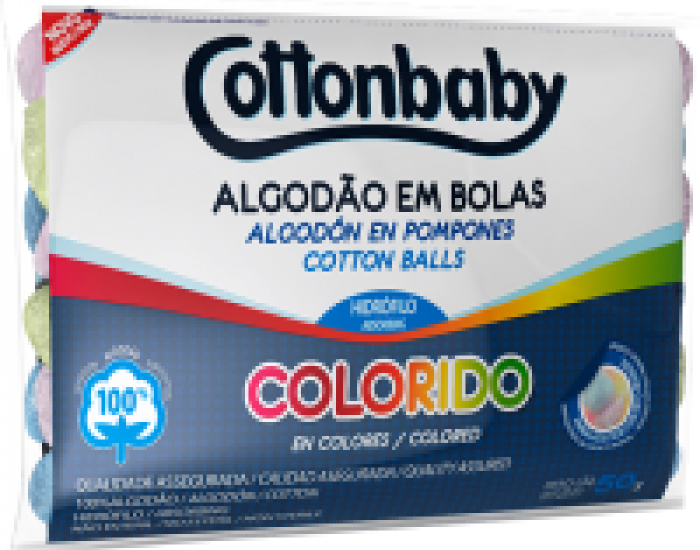 ALGODAO BOLA COTTONBABY COLORIDO 50 GR 72X1
