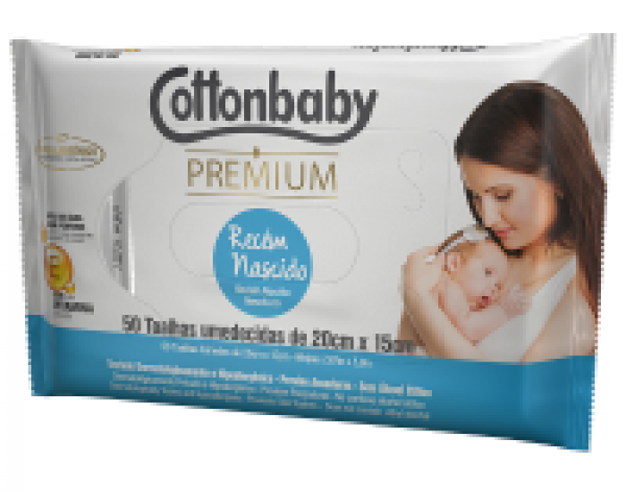 TOALHA UM. COTTONBABY PREM. RECEM NASCIDO 1X1 50UN