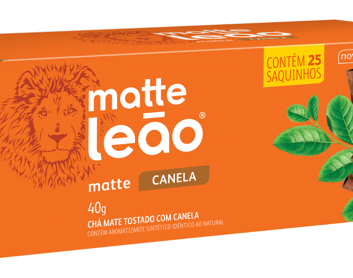 CHA MATTE LEAO CANELA 40GR X25UN CX30
