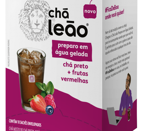 CHA GELADO LEAO PRETO/FRUTAS VERM 25GRX10