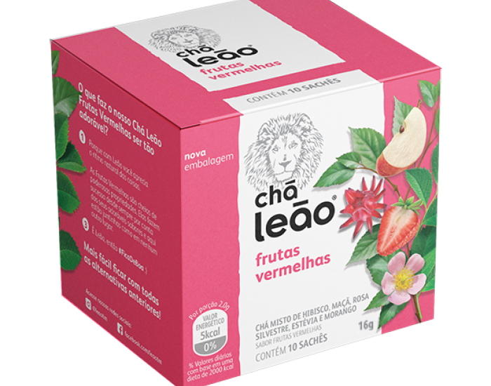 CHA LEAO FRUTAS VERMELHAS 20GRX10UN CX20