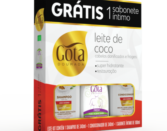 KIT SH E COND LEITE DE COCO + SAB INT FRESH