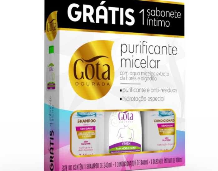 KIT SH E COND PURIFIC MICELAR + 1 SAB INT 100ML GD
