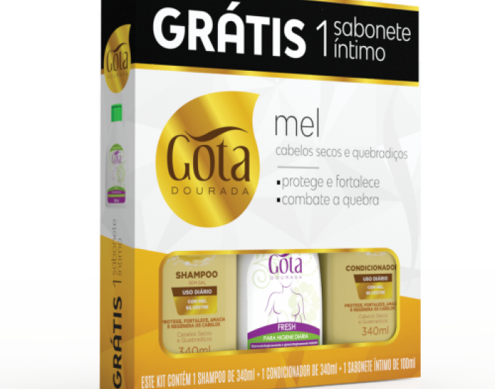 KIT SH E COND COM MEL 340ML + 1 SAB INT FRESH 100M