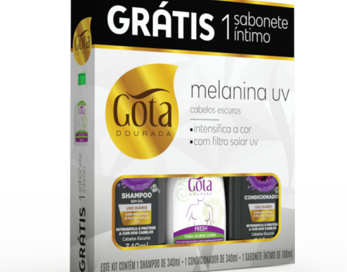 KIT SH E COND MELANINA + 1 SAB INT FRESH 100ML GD