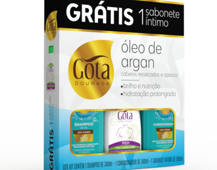 KIT SH E COND OLEO DE ARGAN + 1 SAB INT FRESH 100M