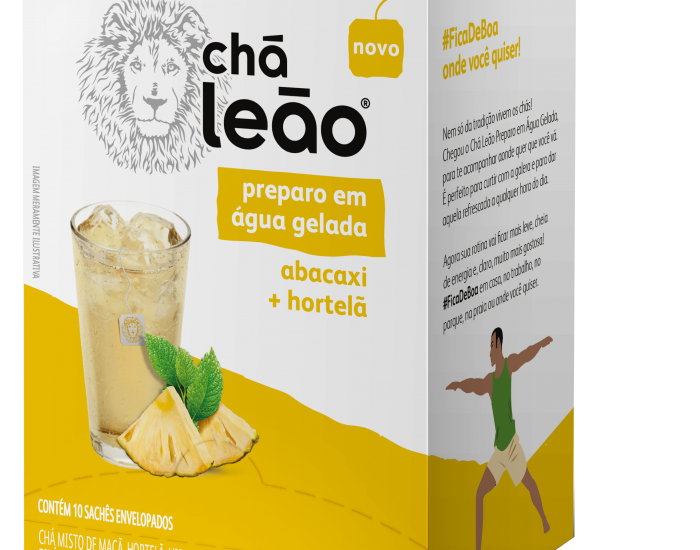 CHA GELADO LEAO ABACAXI/HORTELA 25GRX10UN