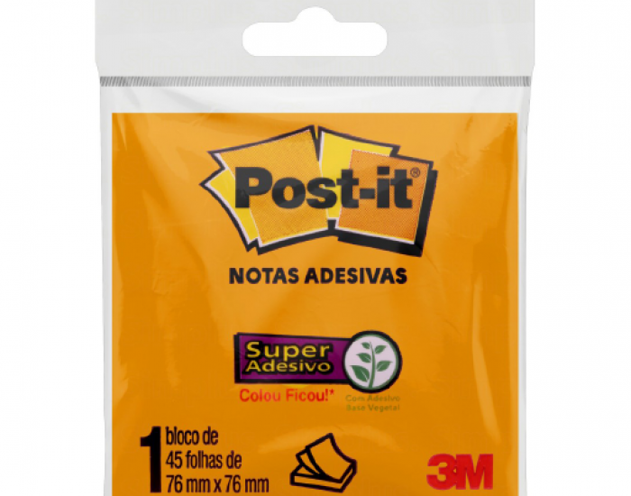 POST-IT LARANJA 76X76 45 FLH 3M 