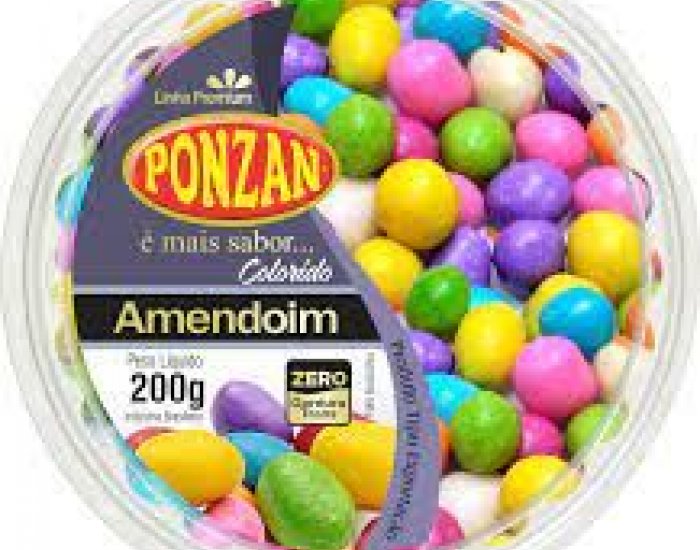AMENDOIM COLORIDO 6X200GR PONZAN 