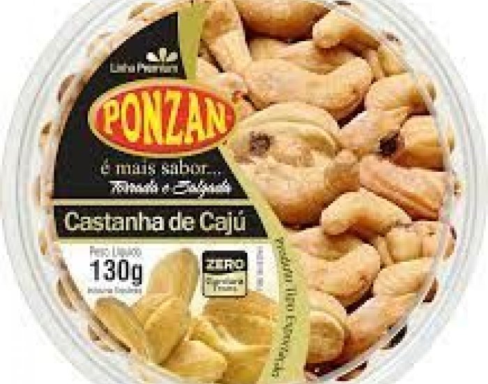 CASTANHA DE CAJU TORRADA E SALGADA 6X130GR PONZAN