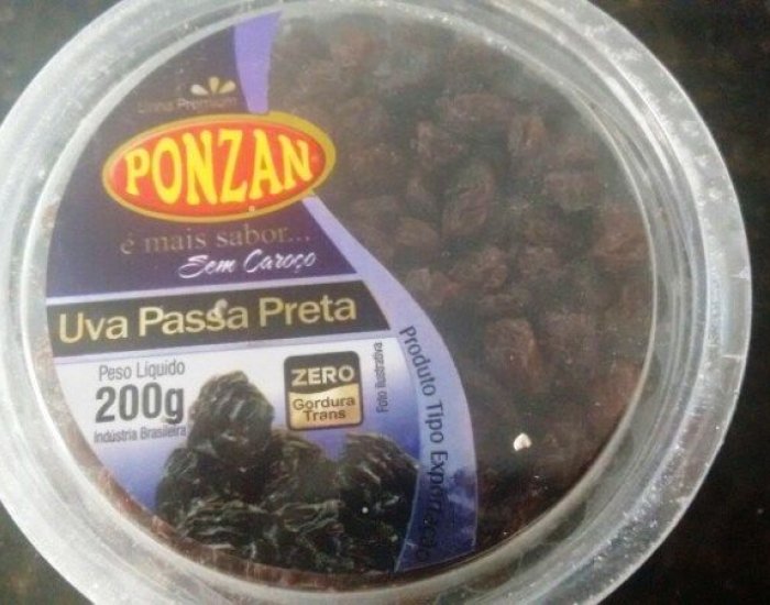 UVA PASSA PRETA S/ CAROCO 6X200GR PONZAN