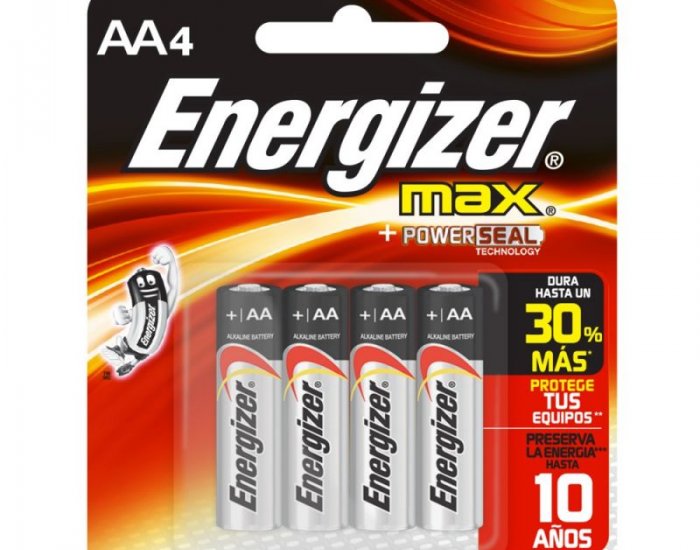 PILHA ENERG MAX-SM-PEQ AA4 10X4